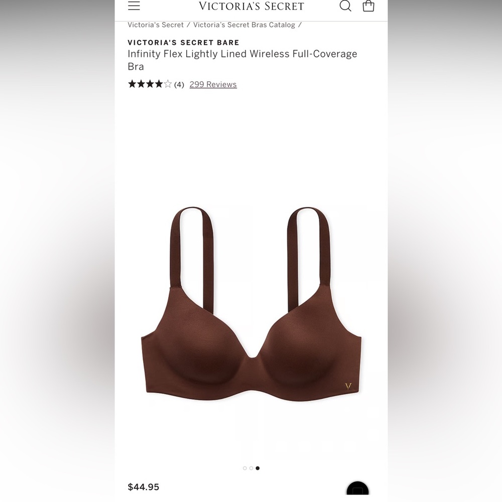 Victoria Secret Infinity Lightly Lined Wireless Full Coverage bra